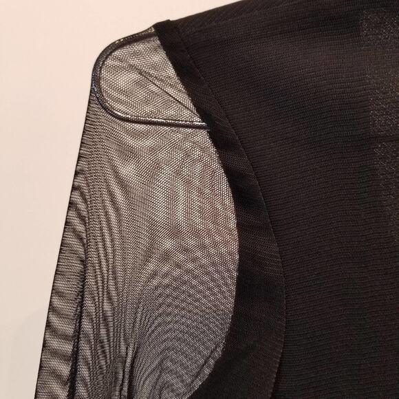 INC. Sequin Stone Beaded Dressy Top Black Long Sleeve Round Neck Women's Size S - Picture 2 of 12